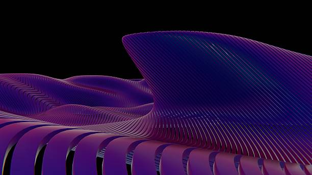 istock a purple and blue wave on a black background 2227359500