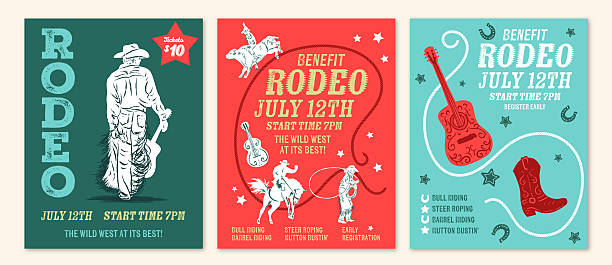 Cowboy poster with text in flat colors make it easy to edit. Comes with a high resolution jpeg. Could make a fun invitation template. or a flyer for your upcoming event.