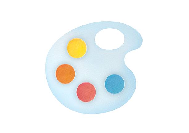 istock Colorful paint palette with dabs of acrylic oil 2227366572