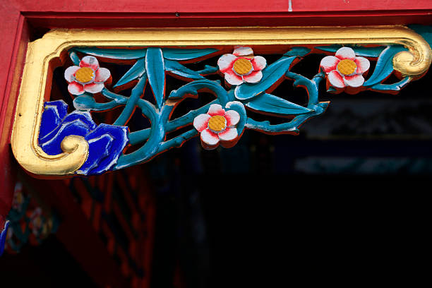Wood carving of Chinese ancient architecture
