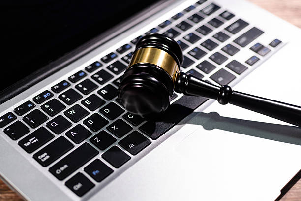 istock Gavel and laptop on the table 2227371020