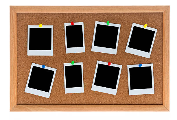 istock Corkboard with eight black instant print pictures 2227371099