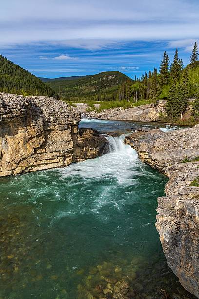 istock Summertime View Of Elbow Falls 2227375606