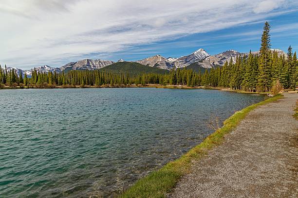 istock Pathway Around A Scenic Mountain Lake In Alberta 2227375666