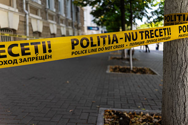 istock Police Line in a Romanian Urban Area 2227376753