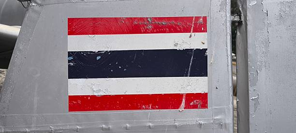 istock Thai flag emblem on fighter plane 2227382523