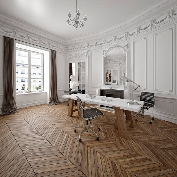 istock 3D Render of Modern Home Office Interior Workspace 2227382872