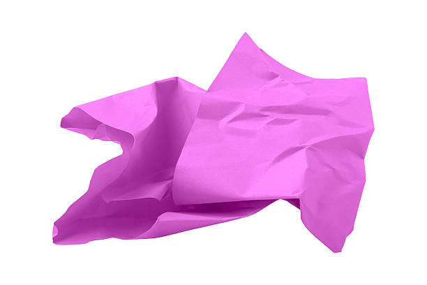 istock Close up a pink crumpled paper isolated 2227383663