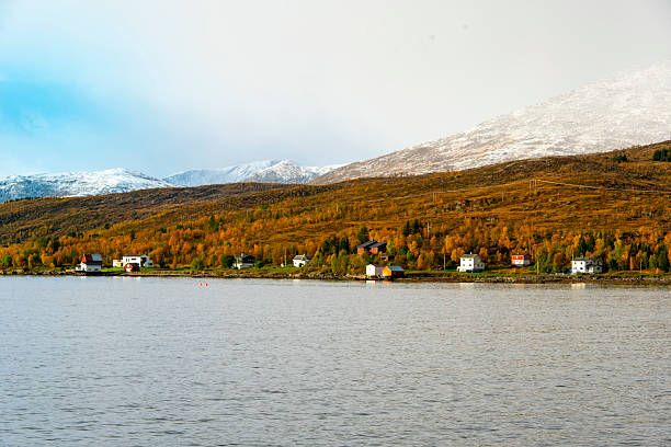 Shore of Botnhamn Village in Troms County - Norway