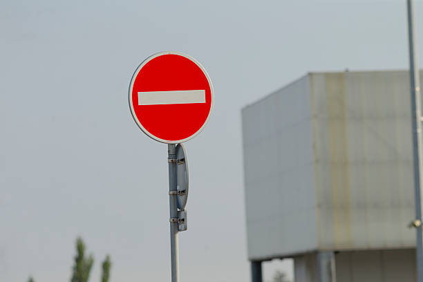 istock A red do not enter sign that features a white line in the center 2227385638