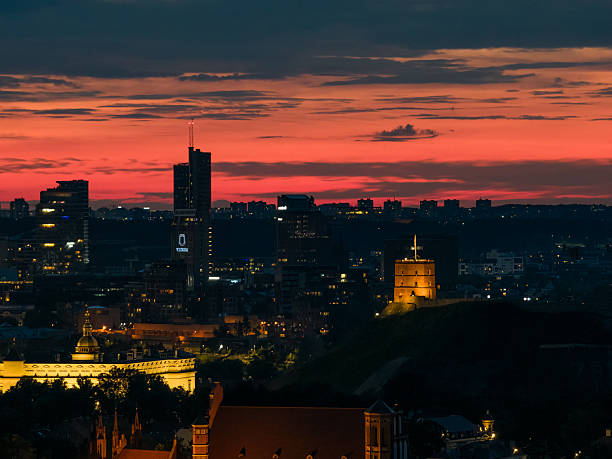 Vilnius old town in the night