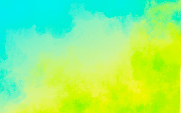 istock Abstract Watercolor Background - Aqua Chartreuse Yellow 2227390217