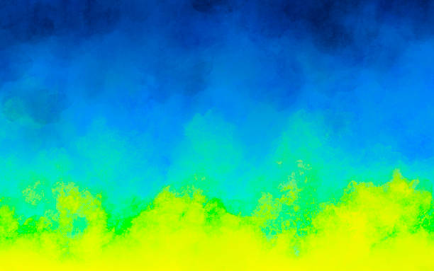 istock Abstract Watercolor Background - Blue Yellow 2227390254