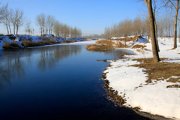 istock Winter scenery, rivers and the snow 2227391755