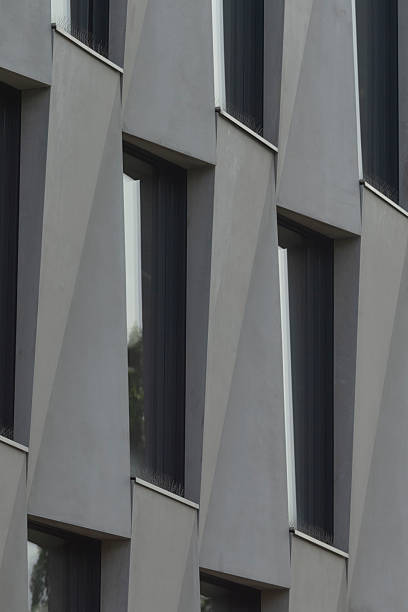 istock This is a closeup view of a building that features many windows 2227393184