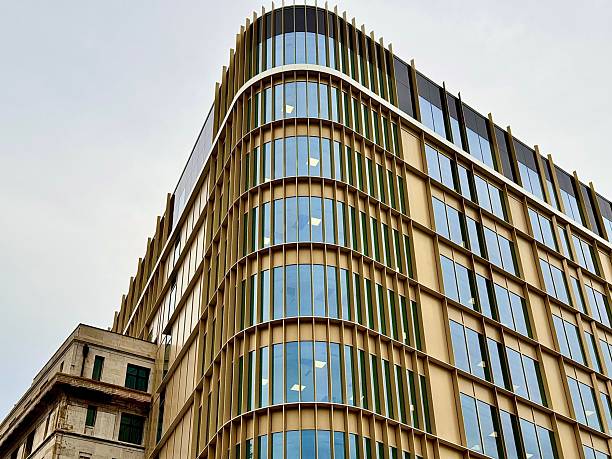 istock Low angle view of a modern office building at Newcastle Upon Tyne 2227393287