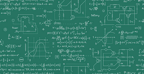 Electrical Engineering Formulas. Seamless Electrical Engineering Formulas and Graphs Background. mathematical formula stock illustrations