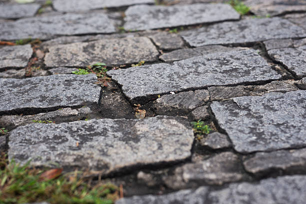 istock Texture of a street pavement with square and rectangular stones. Geometric pattern. Background. Abstract. Copy space. 2227399321