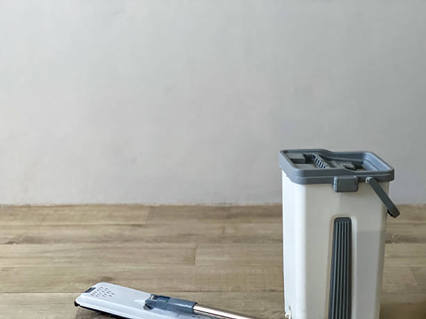 istock Modern cleaning equipment ready for mopping on wooden floor 2227403626