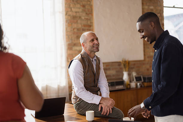 istock Creative business team discussing during an informal meeting 2227404384