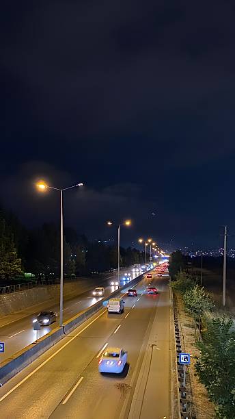 istock Cars on the streets at night 2227408590