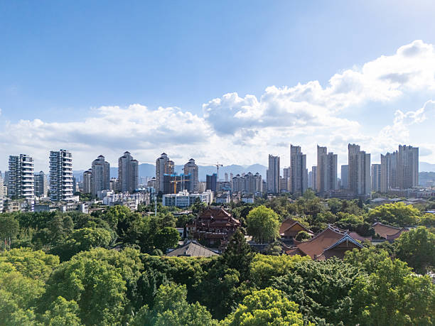 istock Urban Park View with Modern Skyscrapers 2227410445