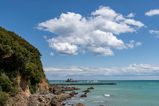 istock Rock formations and cliffs along coastline of Mie Prefecture, Japan 2227417141