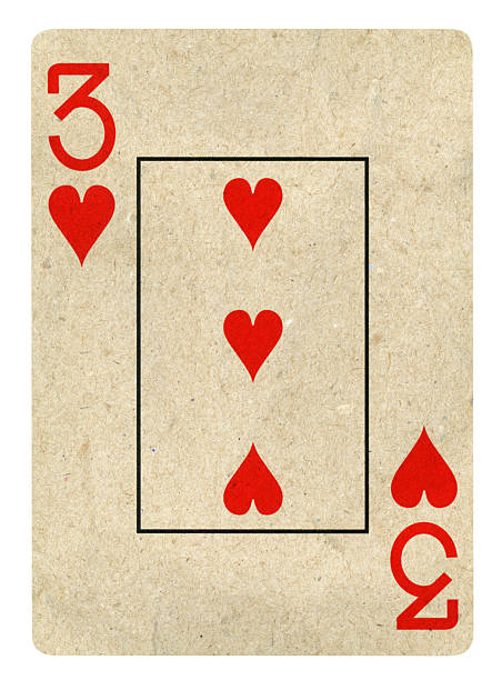 istock Three Of Hearts recycled playing card - Isolated 2227427799