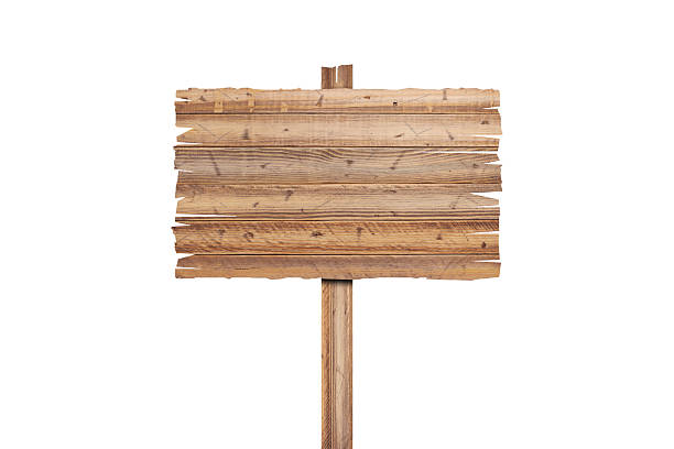 istock Wooden sign isolated on white background. 2227428322