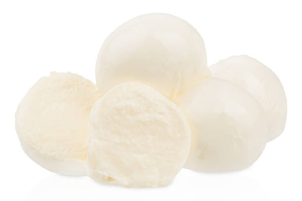 istock Fresh mozzarella cheese balls isolated on a white background, perfect for salads, snacks, or gourmet dishes 2227428829