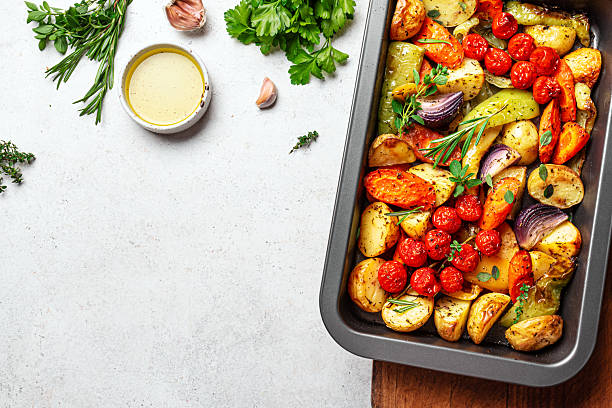 istock Oven roasted seasonal vegetables 2227431043