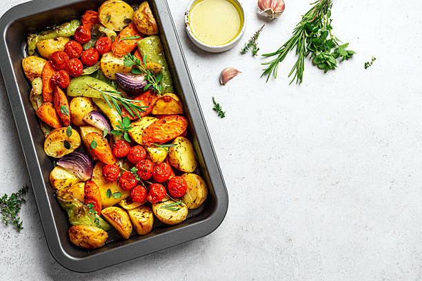 istock Oven roasted seasonal vegetables 2227431187