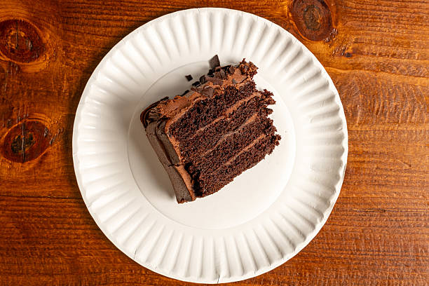 Slice of chocolate cake