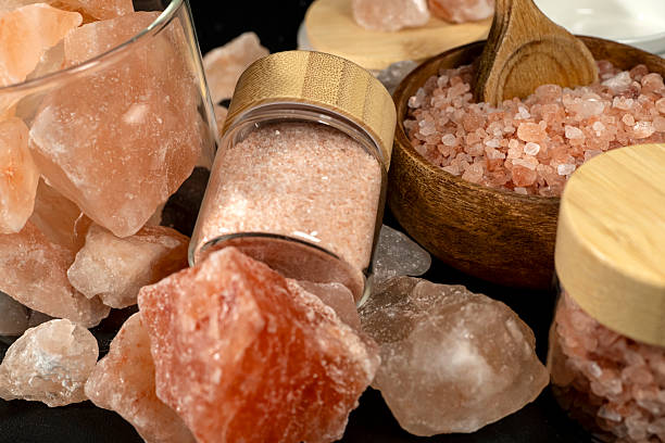 istock Himalayan salt in a bowl and a jar - seen from above 2227434588