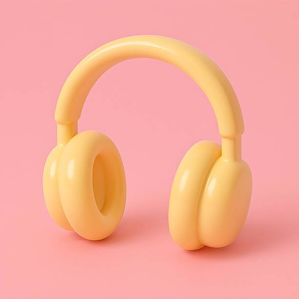istock 3D Glossy Candy Like Icon - 3D  Headphones on Pink Background 2227435840