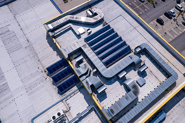 istock aerial view of commercial building rooftop 2227445921