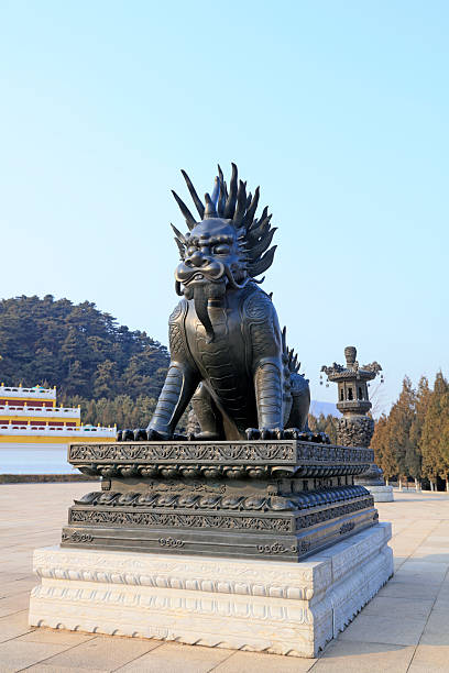 China ancient temple animal sculpture