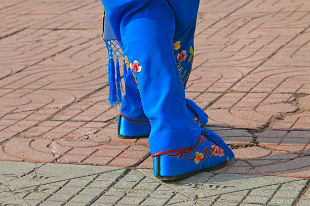 istock Chinese traditional style yangko folk dance clothing patterns, China 2227446298