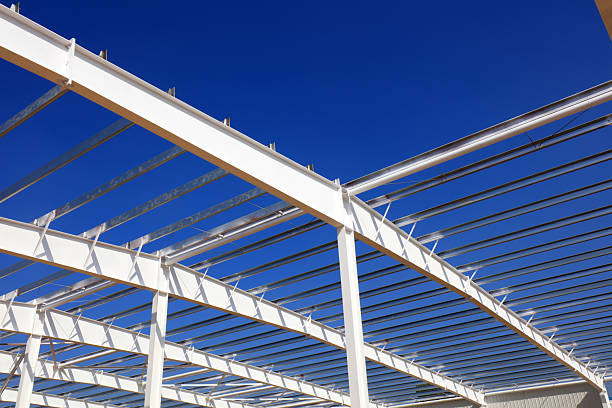 istock A white steel beam under the blue sky 2227448230
