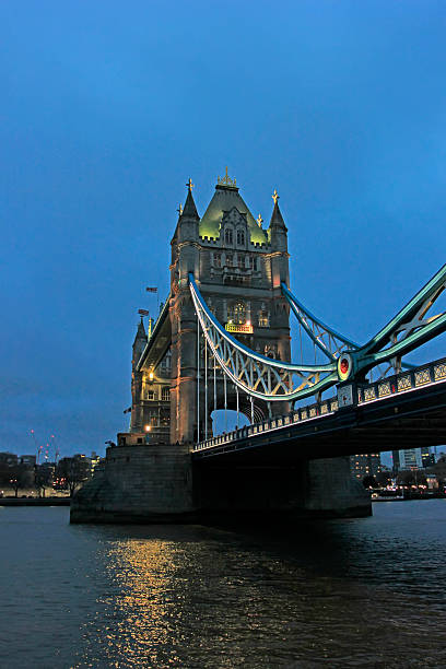 Famous place in London Tower Bridge Thames River at night England Europe