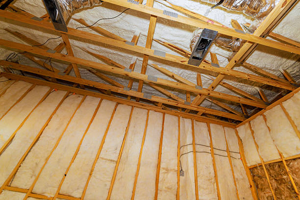 istock Interior of building under renovation showcasing exposed rafters, insulation materials in work progress phase 2227454916
