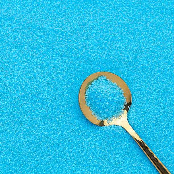 istock Blue sea salt in a spoon - Cupric sulfate 2227455610
