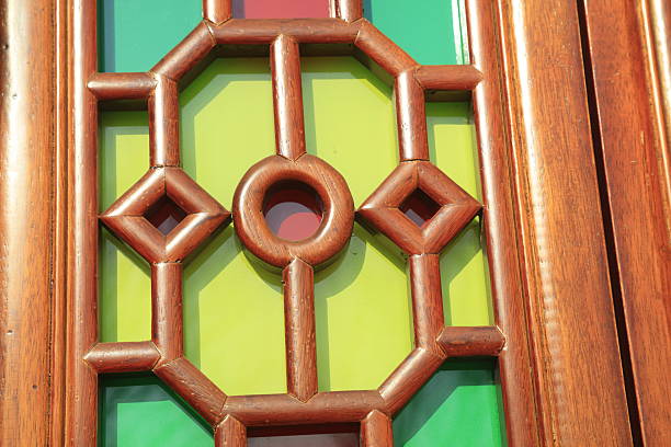 Chinese style wooden windows
