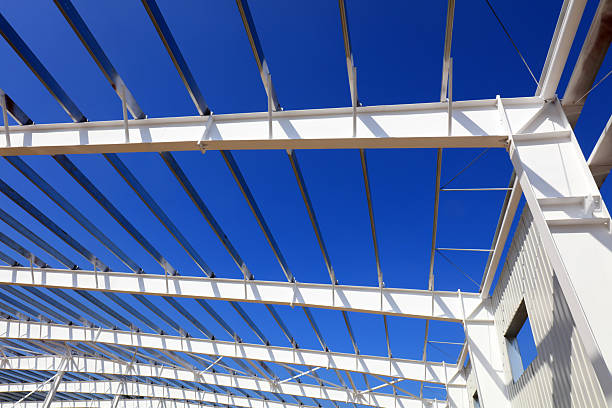 istock A white steel beam under the blue sky 2227458339