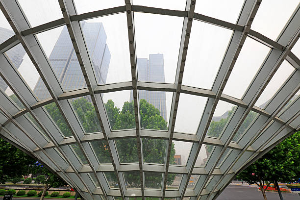 Deformed Metal Frame Structures in Parks, Shanghai, China