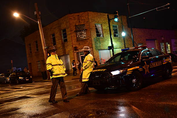 Hamilton County Sheriff's deputies standing in intersection guiding traffic