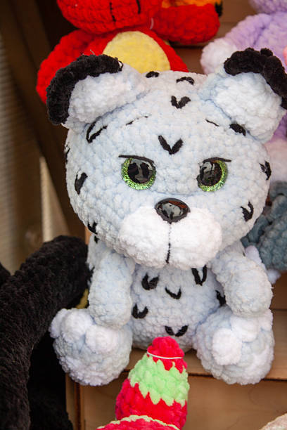 istock New soft knitted toys, hand made from yarn. 2227482125