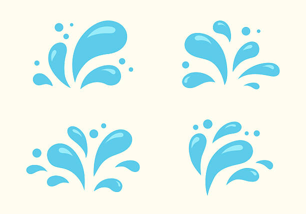 капли воды или элемент для брызг воды - роса stock illustrations