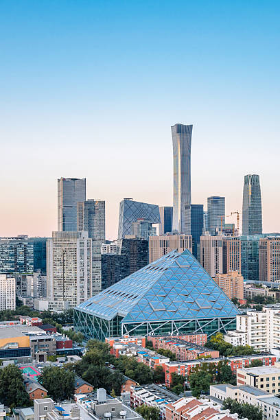 istock High angle view of Beijing International Trade CBD Building Complex, China 2227489331