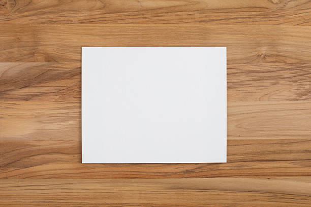 istock Blank white  Card on Wooden Background 2227496462